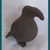 sculpture oiseau, grès brut
