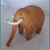 éléphant, modelage en grès brut